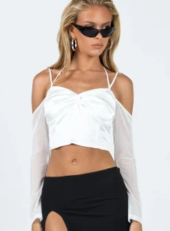 Princess Polly Promenade Top  Ivory Best Sale