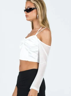 Princess Polly Promenade Top  Ivory Best Sale