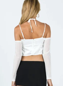 Princess Polly Promenade Top  Ivory Best Sale