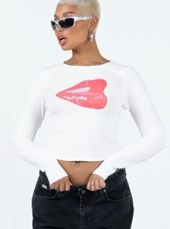 Princess Polly Pucker Up Top  Ivory Best Sale