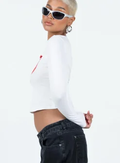 Princess Polly Pucker Up Top  Ivory Best Sale