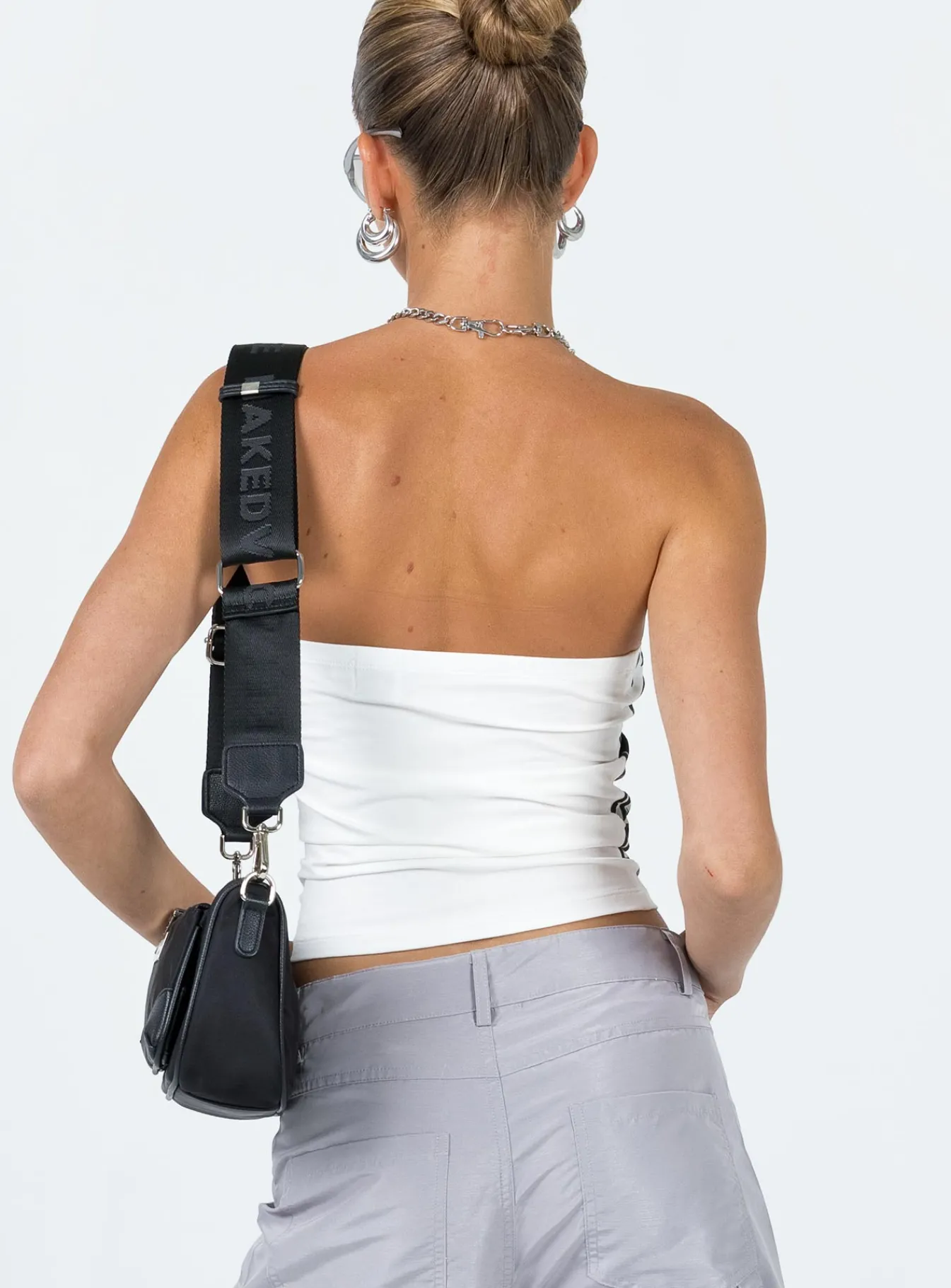 Princess Polly Punk Rock Strapless Top White Clearance