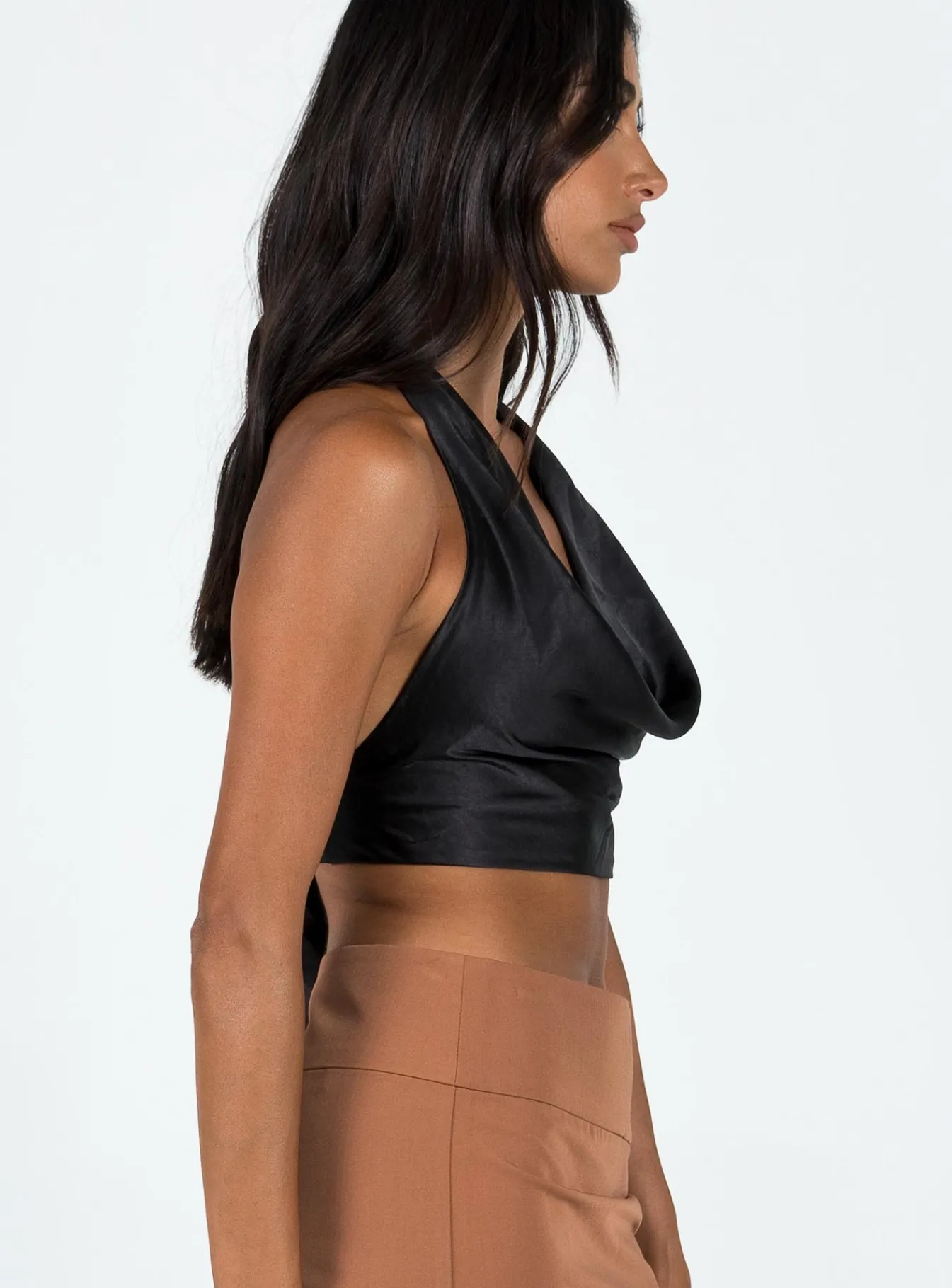 Princess Polly Puzo Halter Top Black Clearance