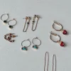 Princess Polly Queen Of Charms Earring Pack   Gold Cheap