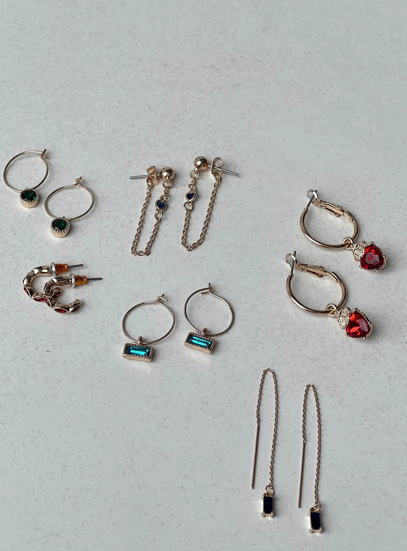 Princess Polly Queen Of Charms Earring Pack Gold Cheap