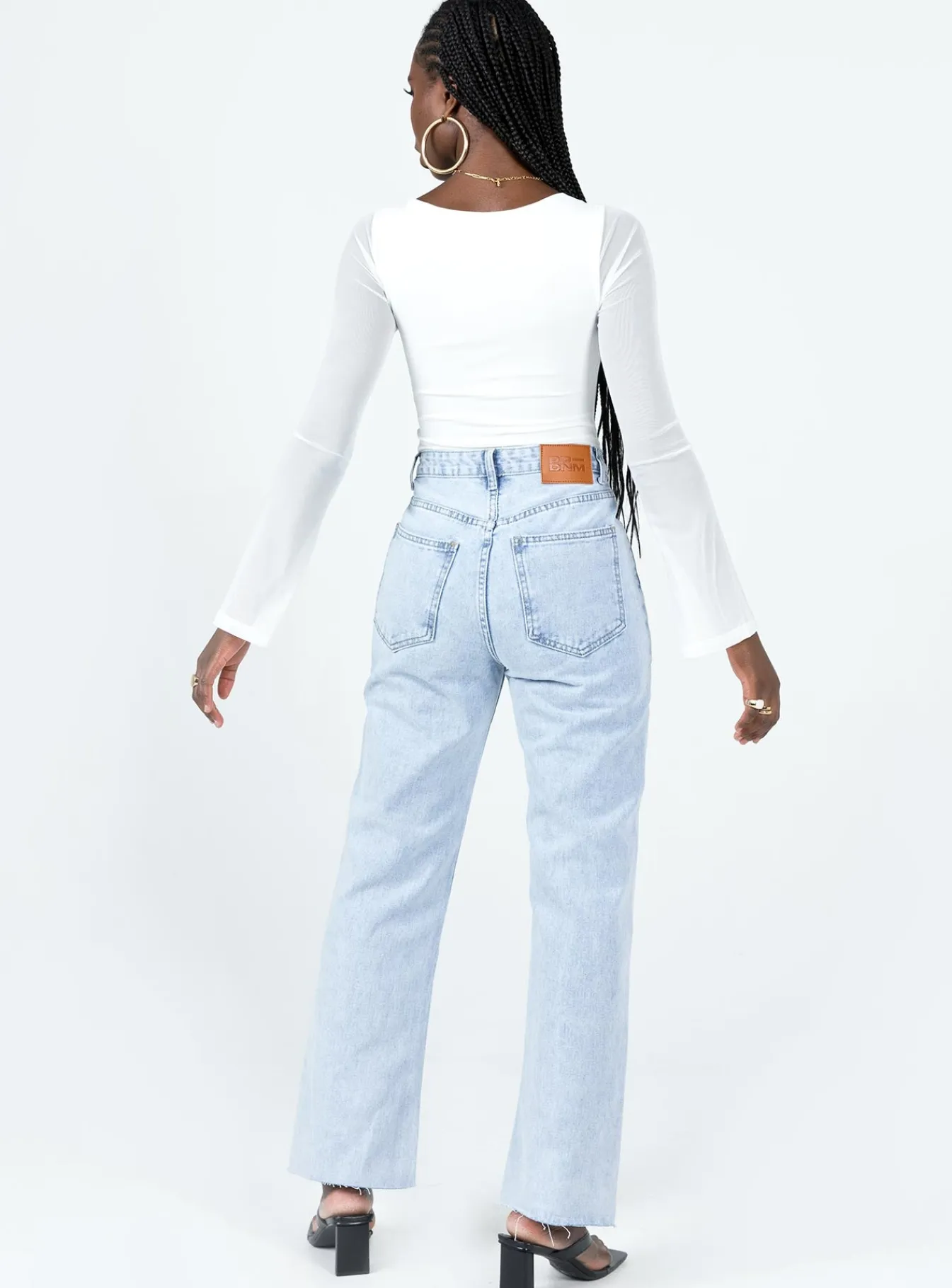 Princess Polly Queenstown Straight Leg Jeans Light Wash Denim Fashion