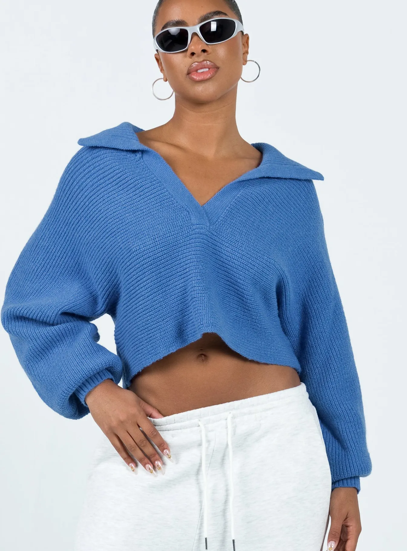 Princess Polly Quinten Sweater Blue Online