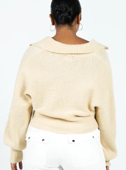 Princess Polly Quinten Sweater Cream Shop