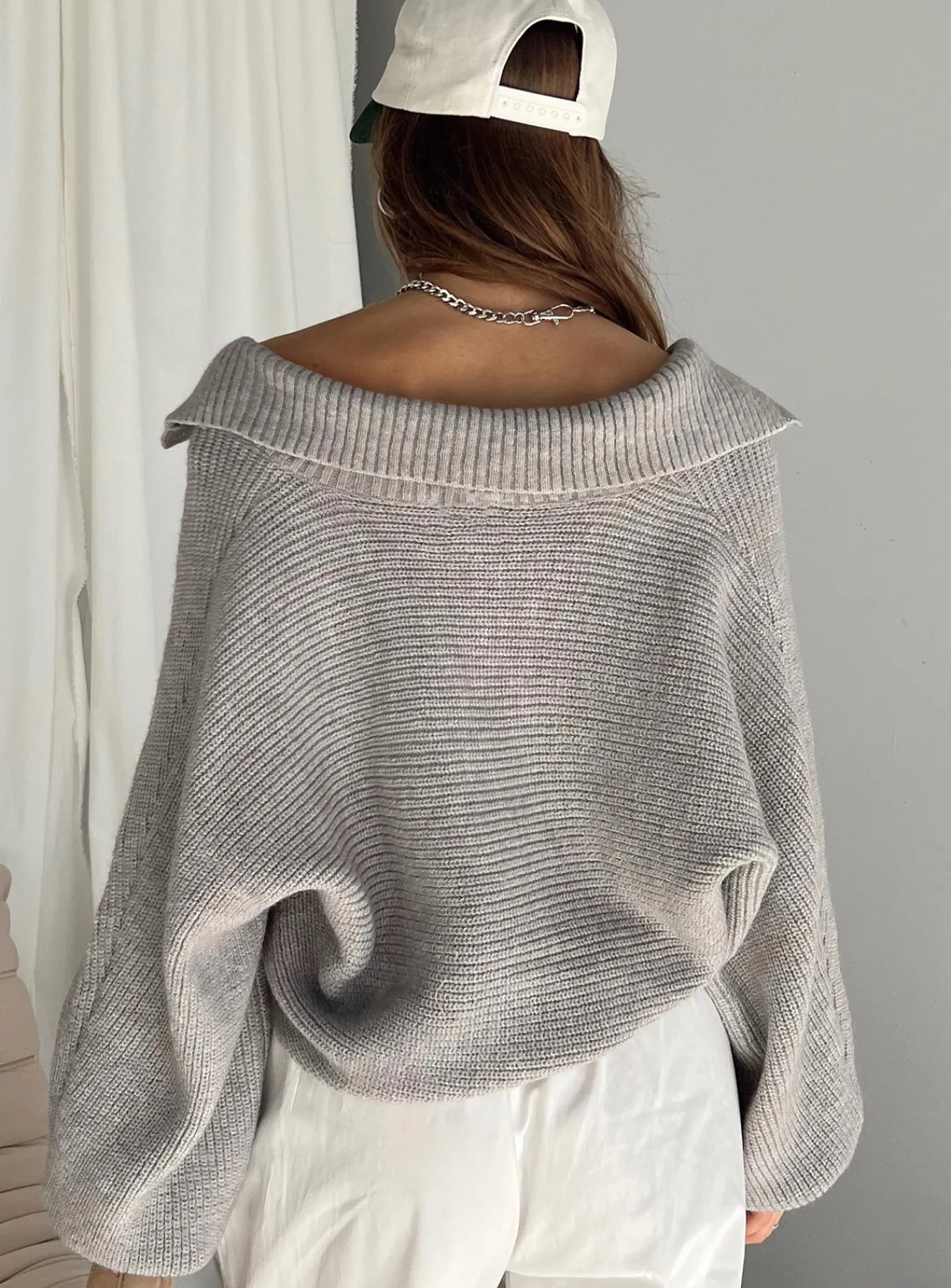 Princess Polly Quinten Sweater Grey Cheap