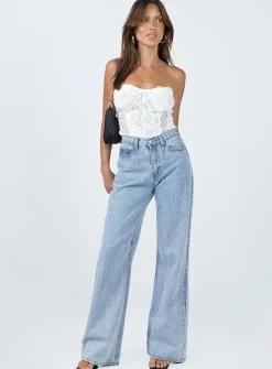 Princess Polly Radu Strapless Bodysuit  White Discount