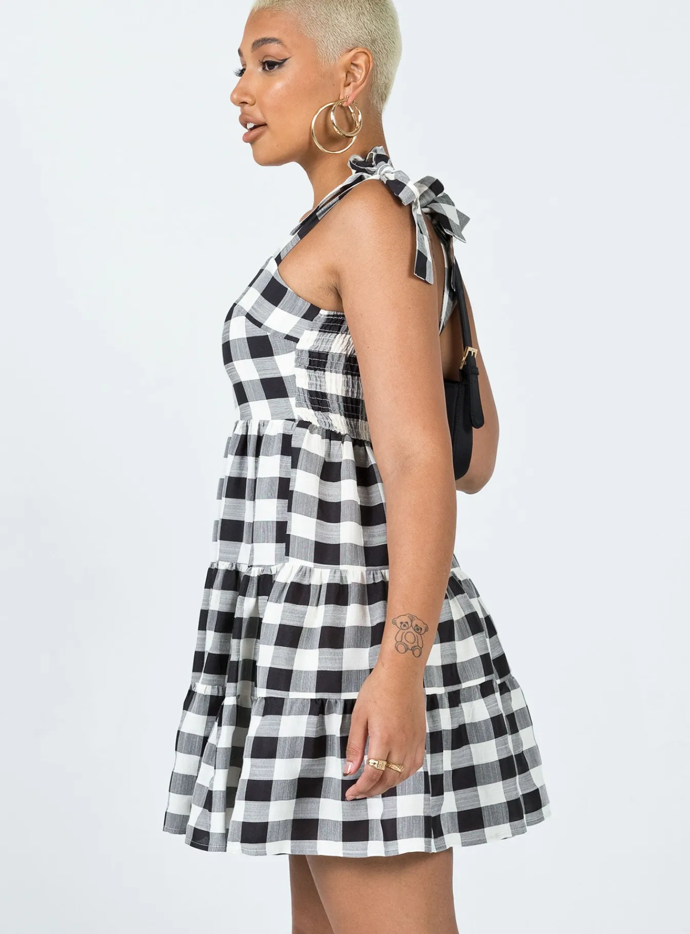 Princess Polly Rae Mini Dress/ White Black Shop
