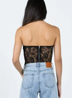 Princess Polly Rafferty Strapless Bodysuit Black Online
