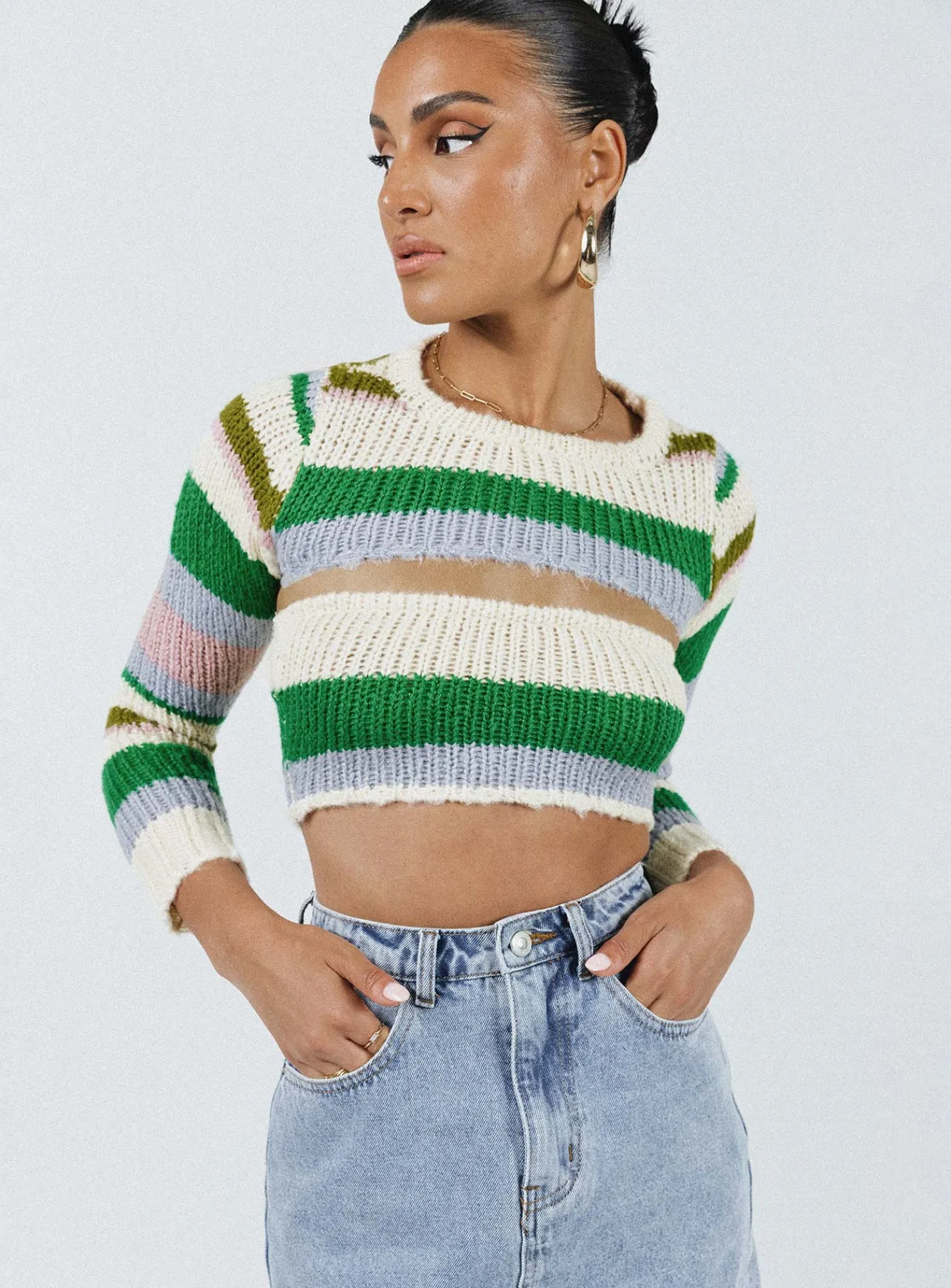 Princess Polly Ragetti Stripe Bolero Multi Sale