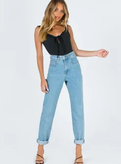 Princess Polly Ragged Priest Butt Cut Jean Light Blue Lgiht Blue Denim Best Sale