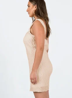 Princess Polly Ramon Mini Dress Cream Outlet