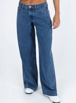 Princess Polly Ramos Low Rise Jeans Denim Cheap