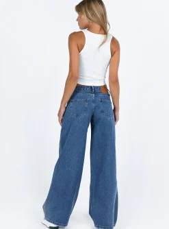 Princess Polly Ramos Low Rise Jeans Denim Cheap