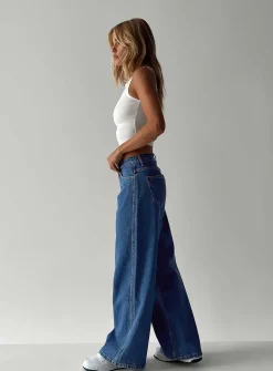 Princess Polly Ramos Low Rise Jeans Denim Cheap