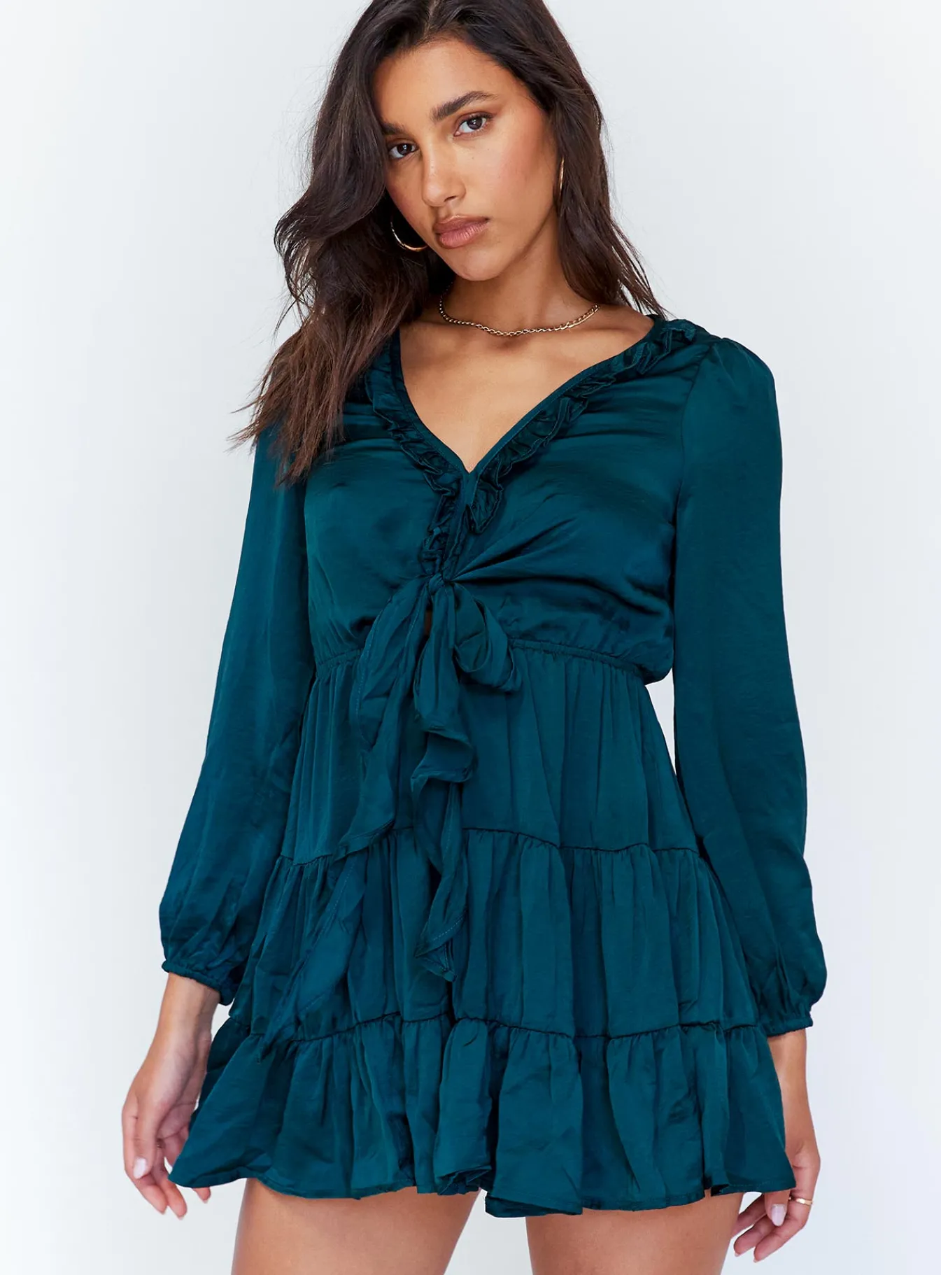 Princess Polly Randi Mini Dress Teal Clearance