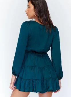 Princess Polly Randi Mini Dress Teal Clearance
