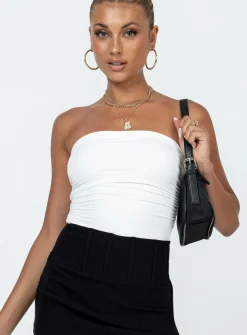 Princess Polly Rashad Strapless Bodysuit White Outlet