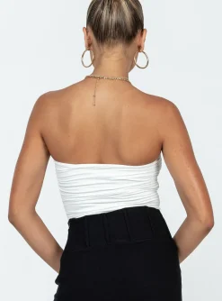 Princess Polly Rashad Strapless Bodysuit White Outlet