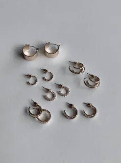 Princess Polly Ratana Earring Pack  Gold Best Sale
