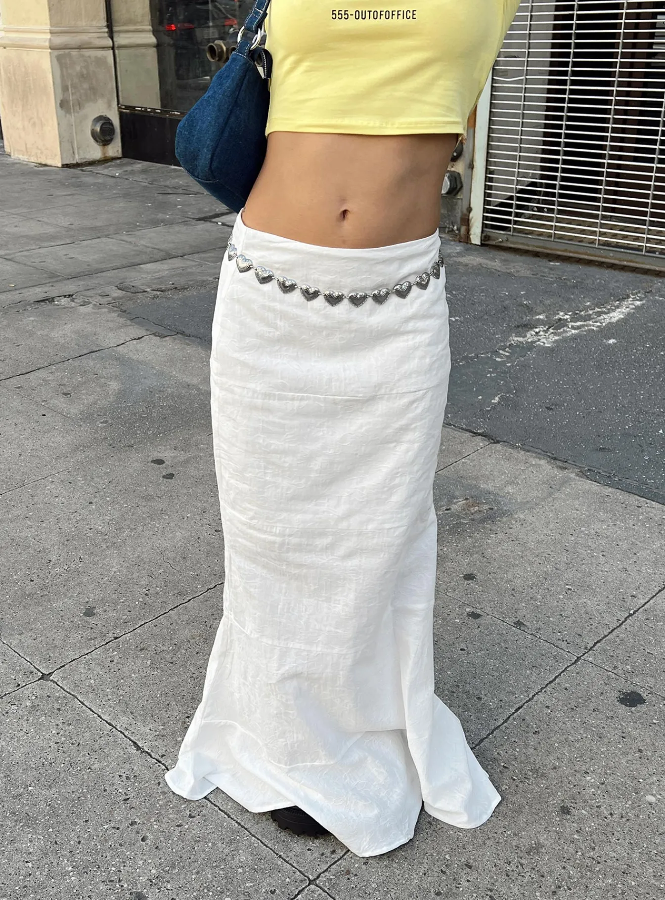 Princess Polly Raven Mid Rise Maxi Skirt White Outlet