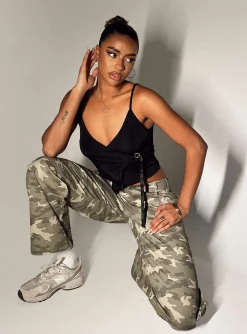 Princess Polly Ravenslea Cargo Pants  Light Camouflage Store