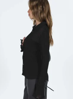 Princess Polly Ravil Shirt  Black Online