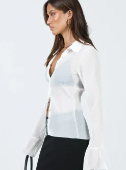 Princess Polly Ravil Shirt White Outlet