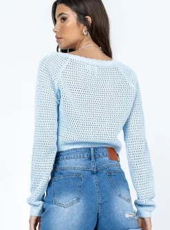Princess Polly Raye Sweater Blue Outlet