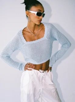 Princess Polly Raye Sweater Blue Outlet