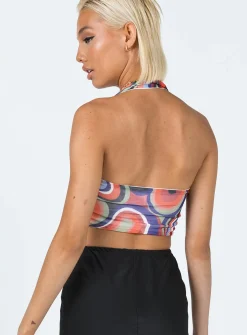 Princess Polly Rayna Top/ Orange Multi   Blue Discount