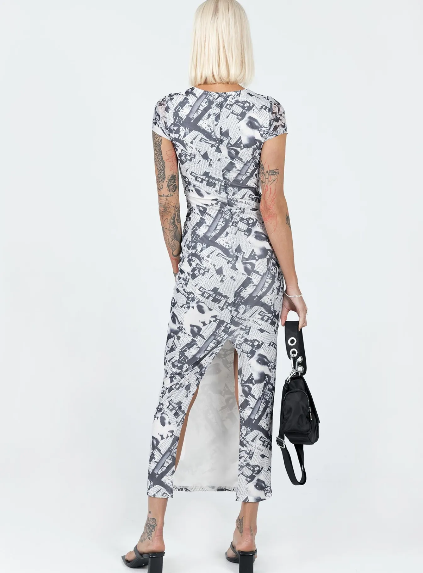 Princess Polly Read About It Maxi Dress/ White Black Best Sale