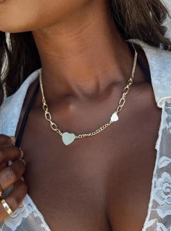 Princess Polly Rebekka Heart Necklace Gold Store