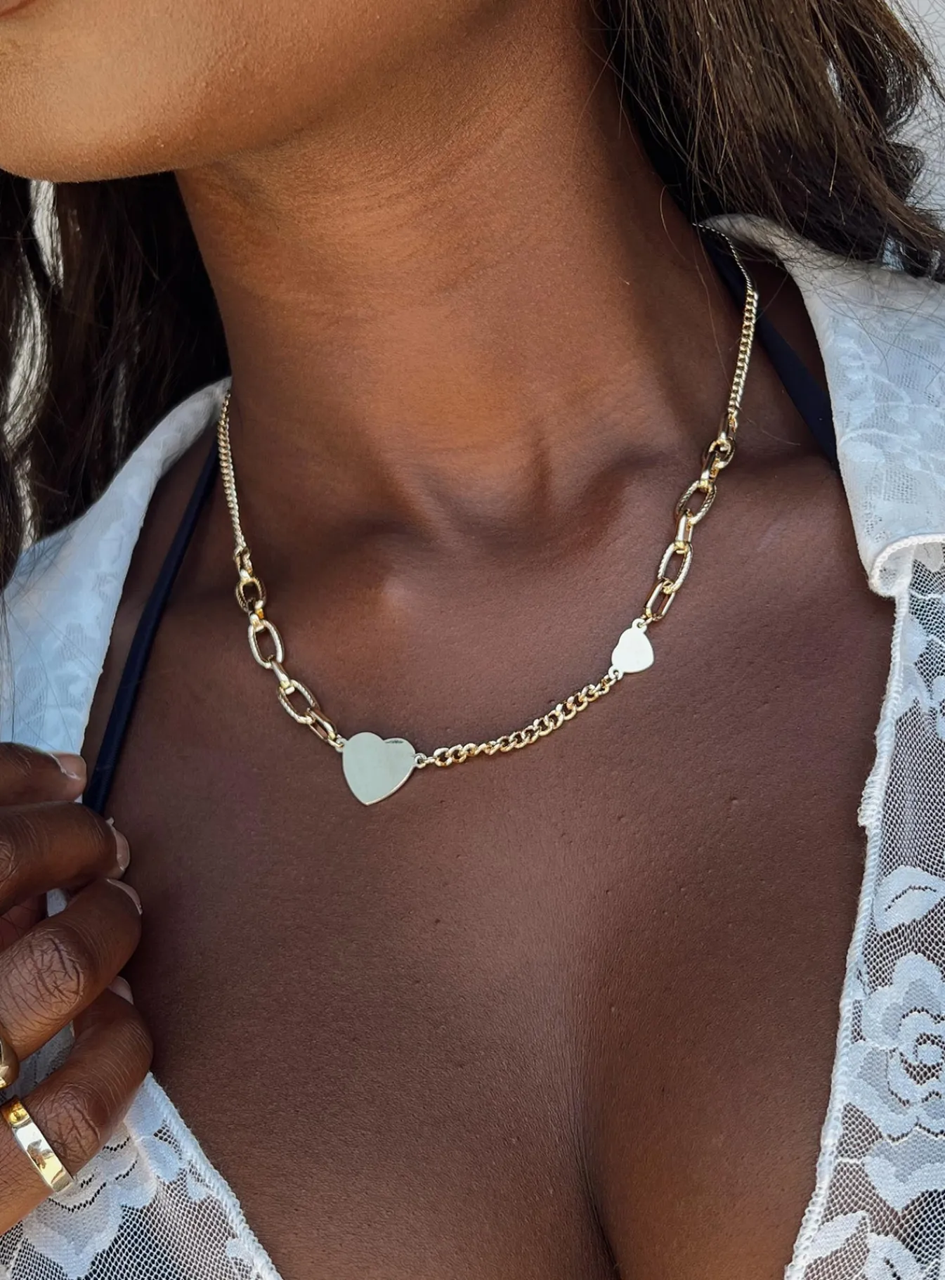 Princess Polly Rebekka Heart Necklace Gold Store