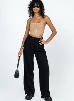 Princess Polly Rebekka Strapless Top Beige Hot