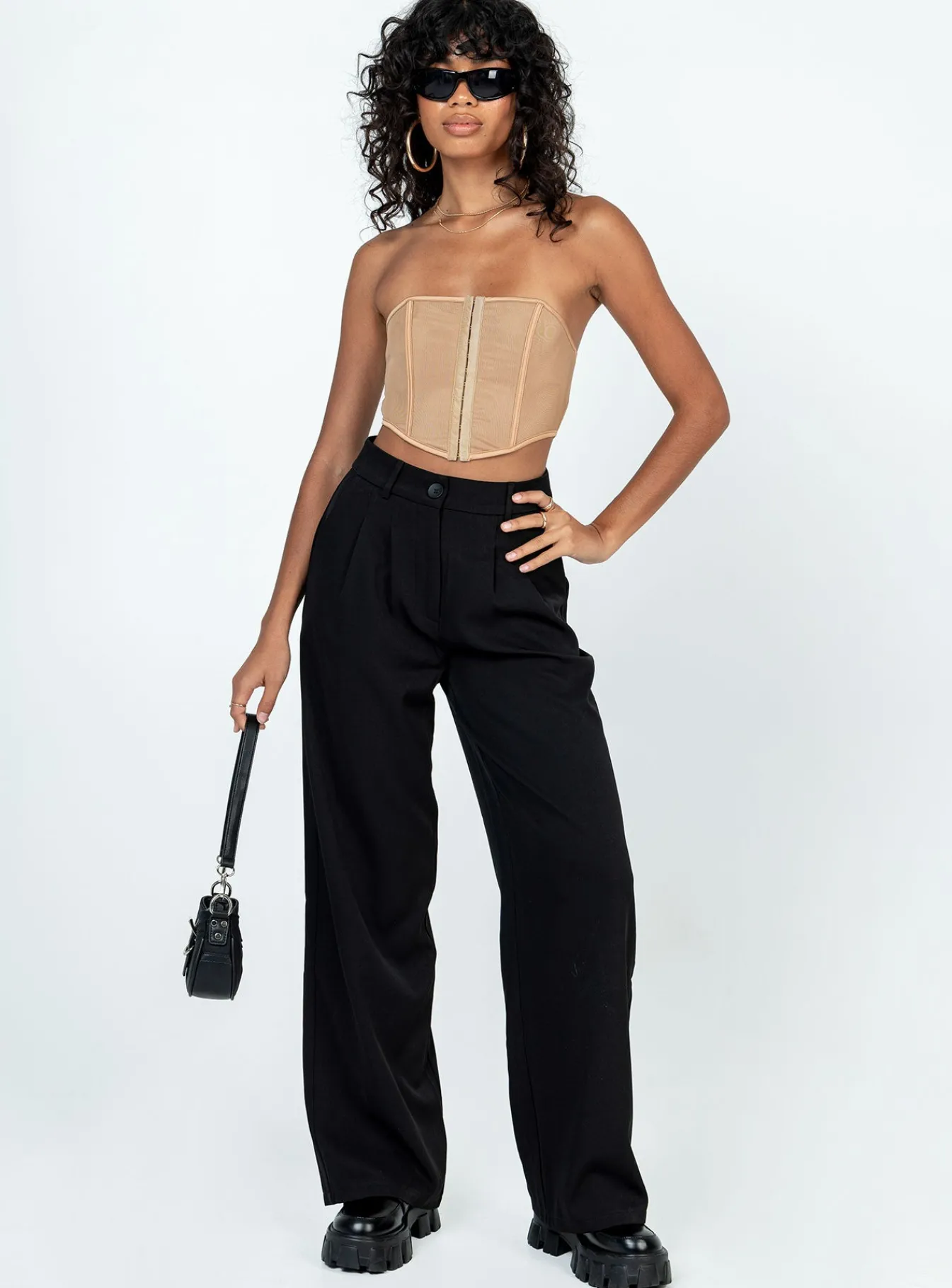 Princess Polly Rebekka Strapless Top Beige Hot