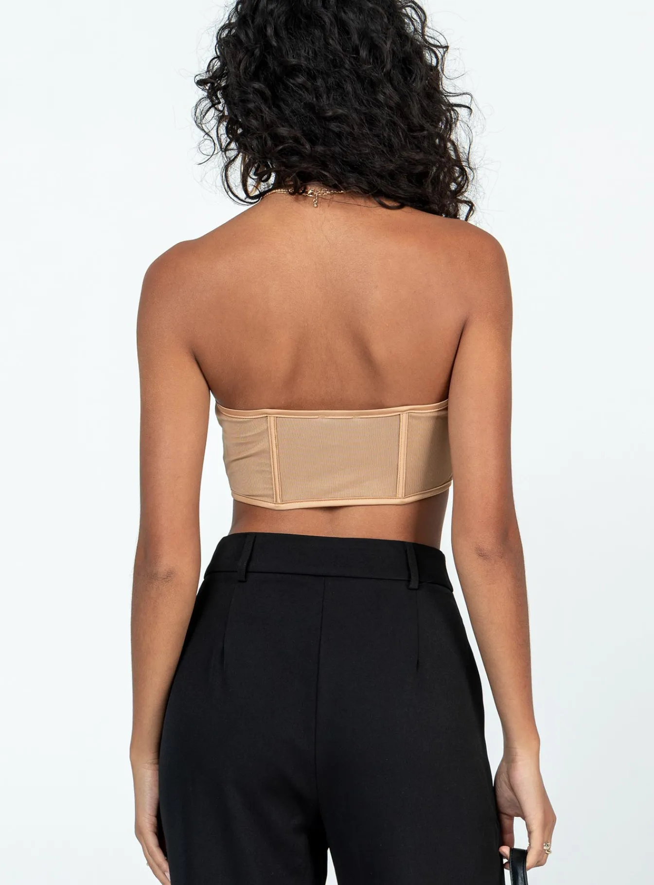 Princess Polly Rebekka Strapless Top Beige Hot