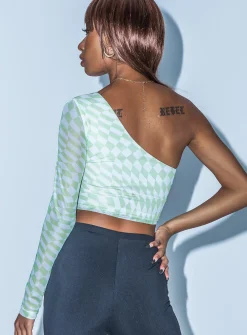 Princess Polly Reed Top  Green Best Sale