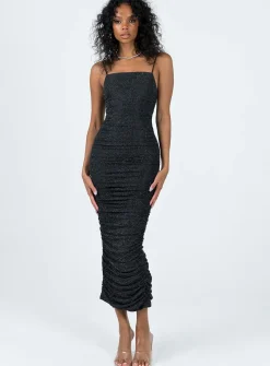 Princess Polly Reeva Maxi Dress  Black Cheap