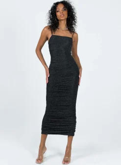 Princess Polly Reeva Maxi Dress  Black Cheap