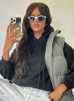 Princess Polly Reign Hoodie  Black Online