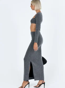 Princess Polly Reina Set  Black Glitter Flash Sale