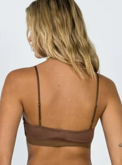 Princess Polly Remi Bralette Chocolate   Brown Best Sale
