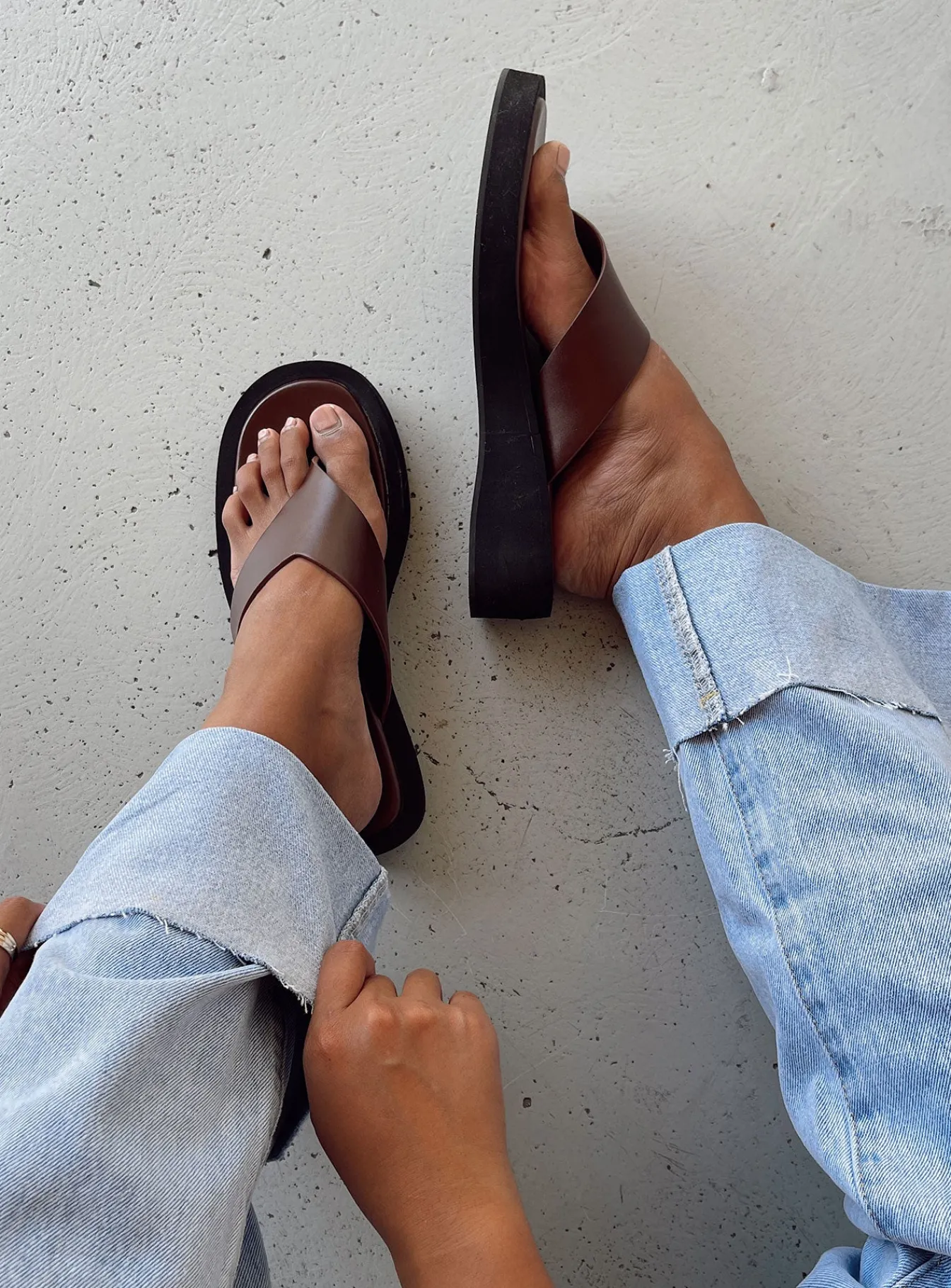 Princess Polly Remi Sandal Chocolate Brown Best