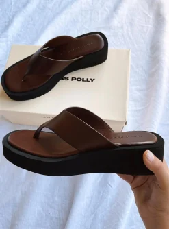 Princess Polly Remi Sandal Chocolate Brown Best