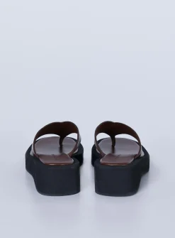 Princess Polly Remi Sandal Chocolate Brown Best