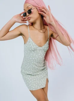 Princess Polly Remia Mini Dress  Green Best Sale